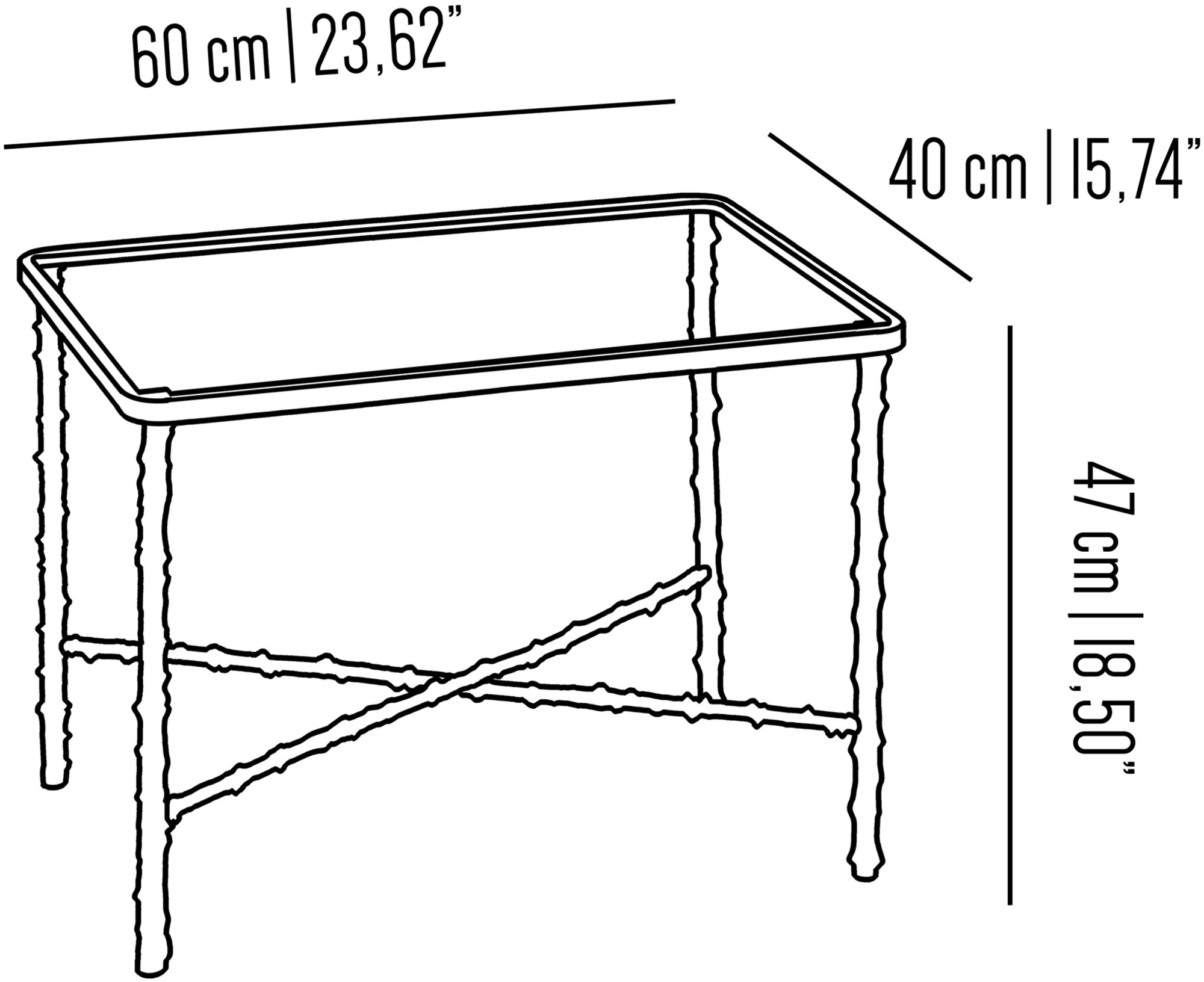 Il Bronzetto Прямоугольный журнальный столик из латуни Eclectic Ros05 - Вид №1