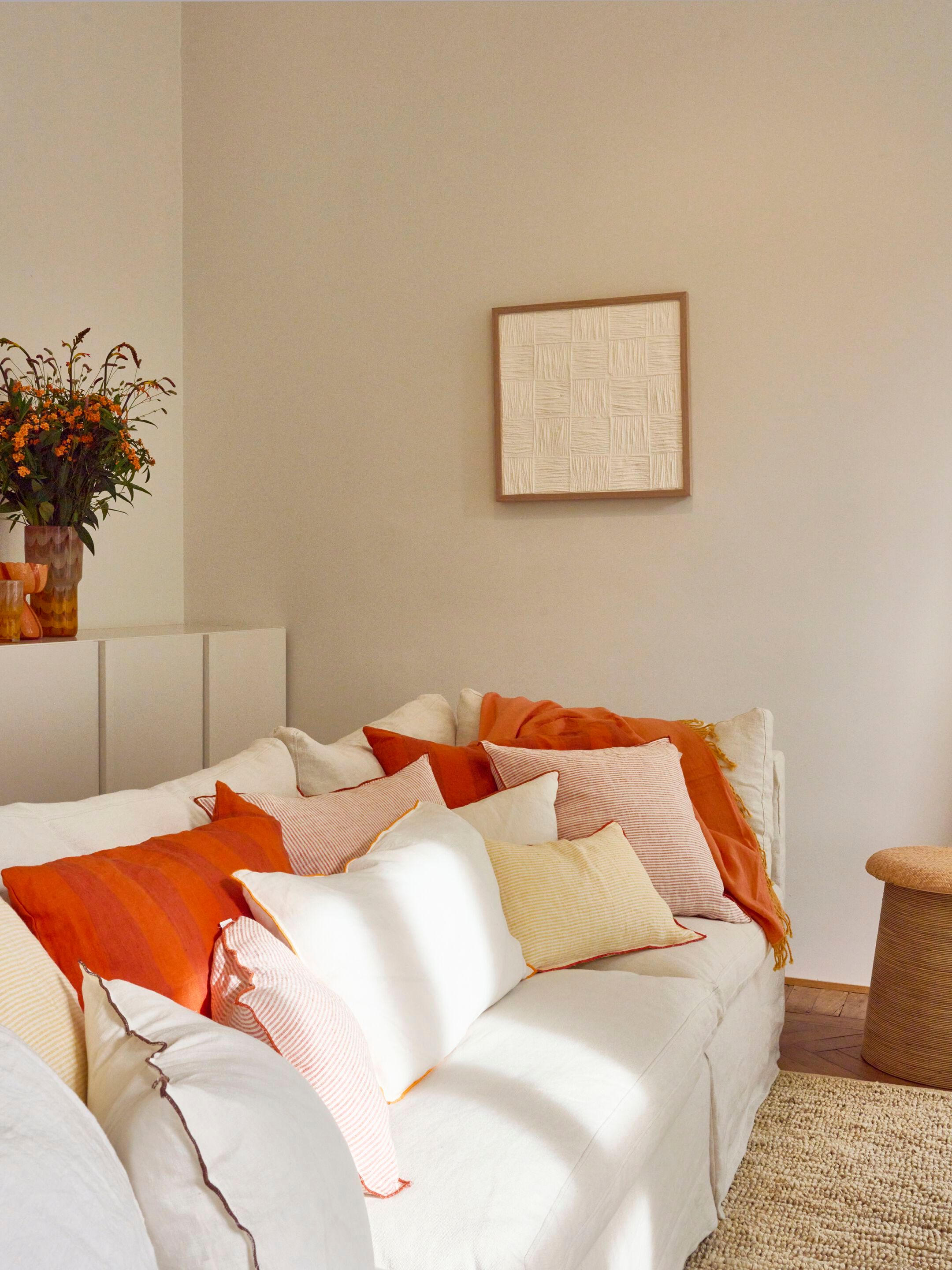 Льняная полосатая прямоугольная подушка POMAX Cirque Magique ARCH-00033573 - Вид №8