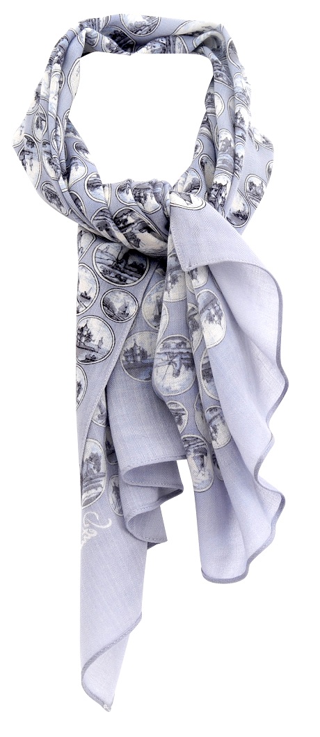 HOLLAND_G Шарф, серый 50X120 шерсть PETRUSSE Santreyd 