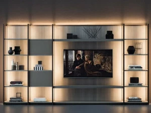 Natevo Книжный шкаф из алюминия с подсветкой Continuum