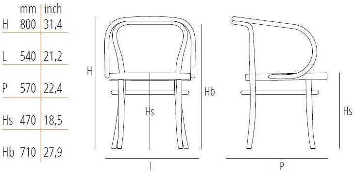 Wiener GTV Design Стул из бука с подлокотниками sun-id-1433307 - Вид №13