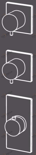 Radomonte Смеситель для душа из нержавеющей стали с переключателем на 3 отверстия Okami Ter55-o