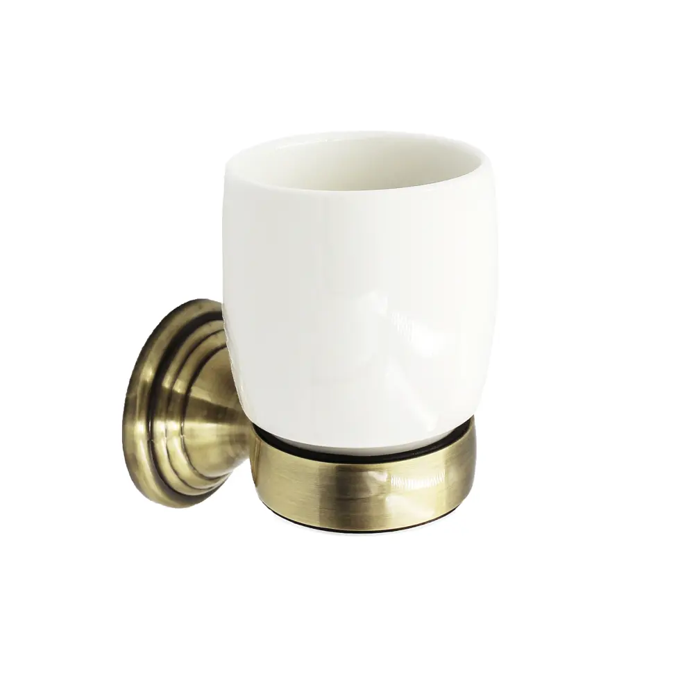 BATH PLUS Bronx Gold - подвесной керамический стакан для зубных щеток 89384529 STLM-1565295