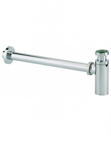 130000 000 00  Регулируемый сифон Cylindrix для умывальника, розетка 300 мм, Д. 32 мм, хромированная латунь Valentin Хром  - Вид №1