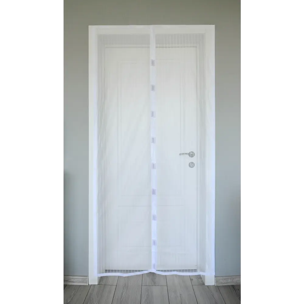 Штора защитная с магнитами для двери 95x200 см цвет белый Santreyd STLM-2180101 - Вид №5