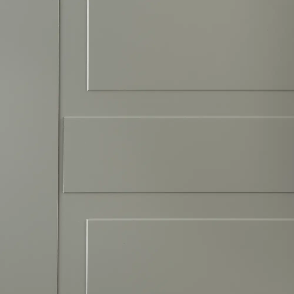 Дверь межкомнатная Этна глухая эмаль цвет грей 60x200 см (с замком) ПРИНЦИП STLM-2049451 - Вид №2