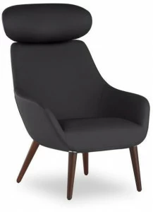 B&T Design Кожаное кресло с подголовником Lamy