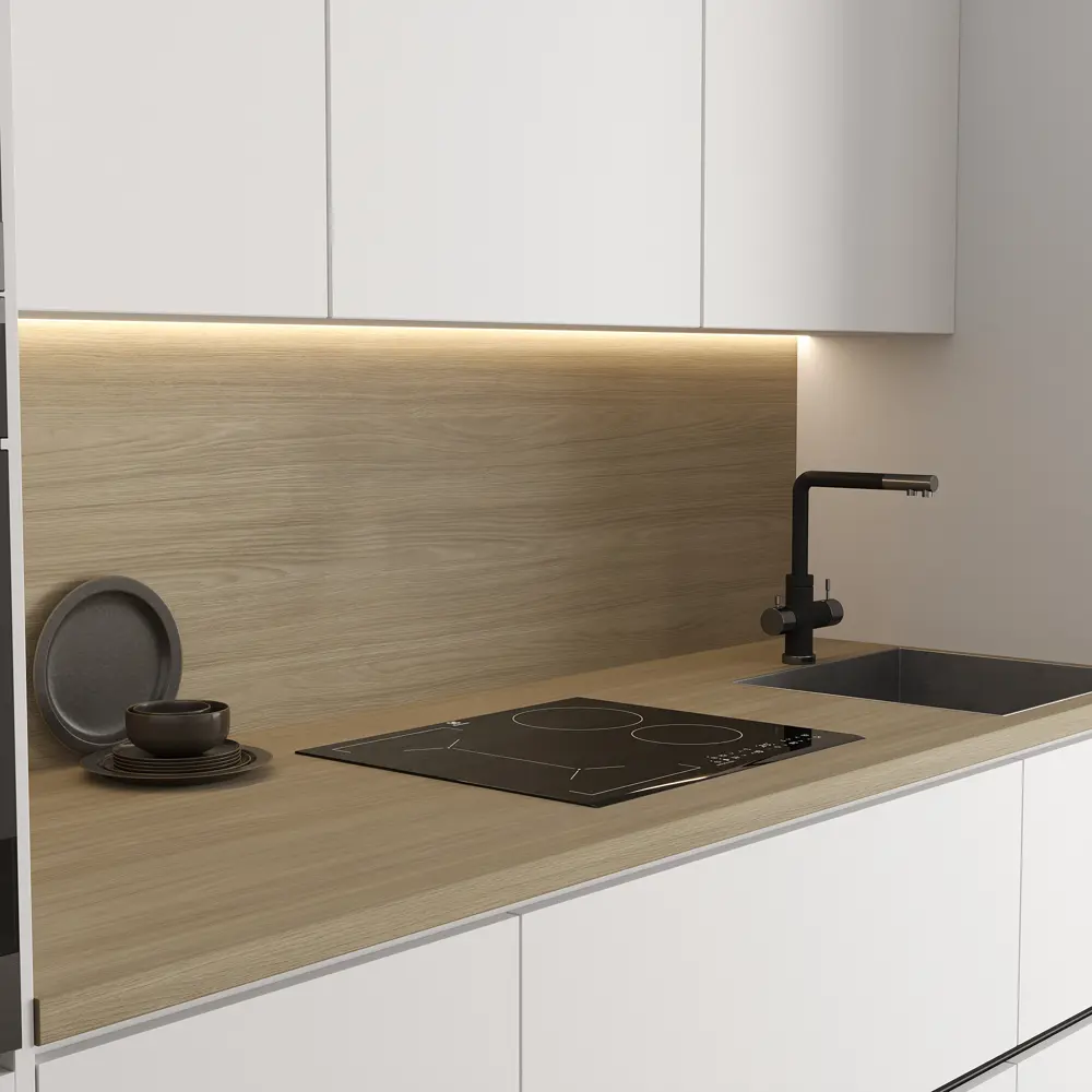 Столешница KONSENSA Ирбит 80x240x3.8 см ДСП цвет коричневый ДСП Прямой угол STLM-2042646 - Вид №4