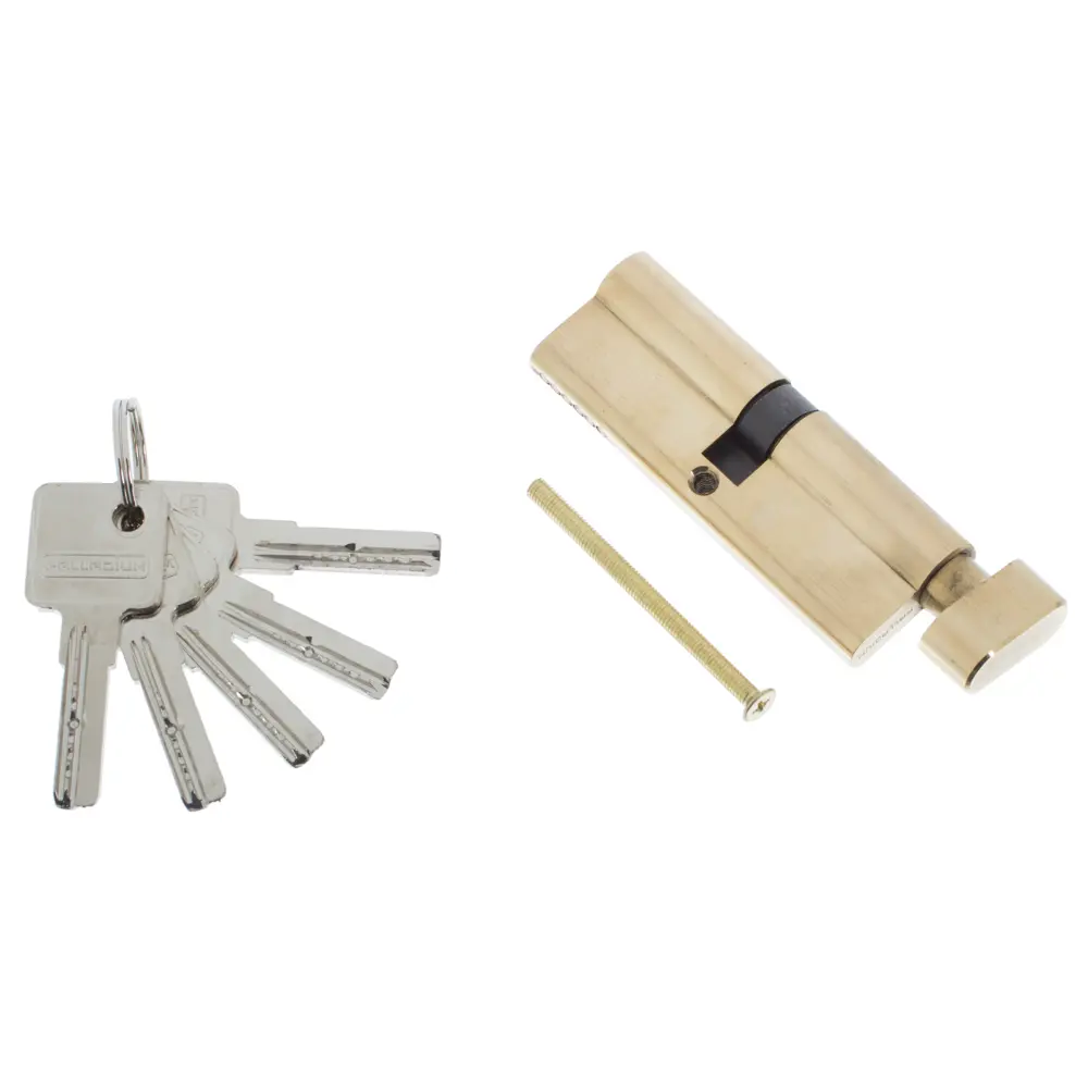 Цилиндр ключ/вертушка 45x45 золото, 90 C BK PB PALLADIUM STLM-2153833 - Вид №1