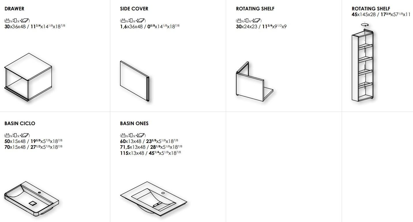 GAMADECOR Модульная лакированная тумба под умывальник sun-id-1462891 - Вид №2