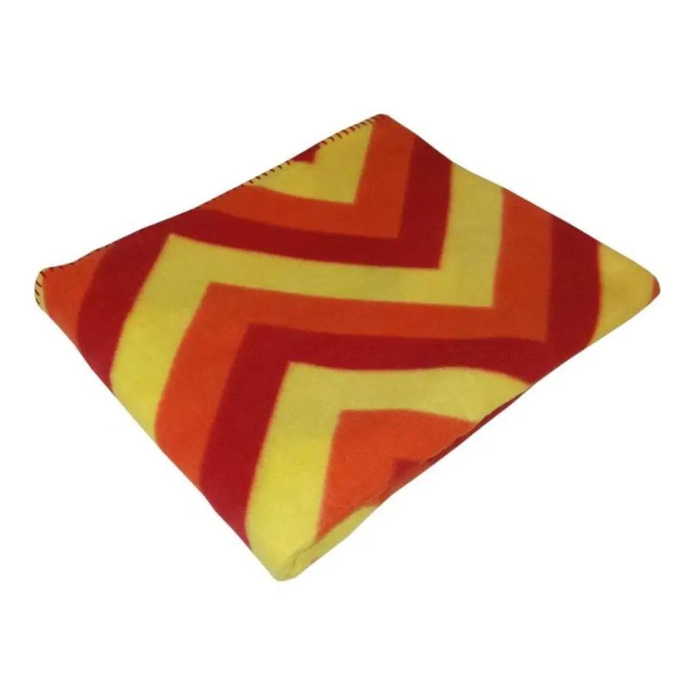 Плед «ZigZag-040» 130х170 см флис цвет красно-рыжий BELEZZA STLM-2084088