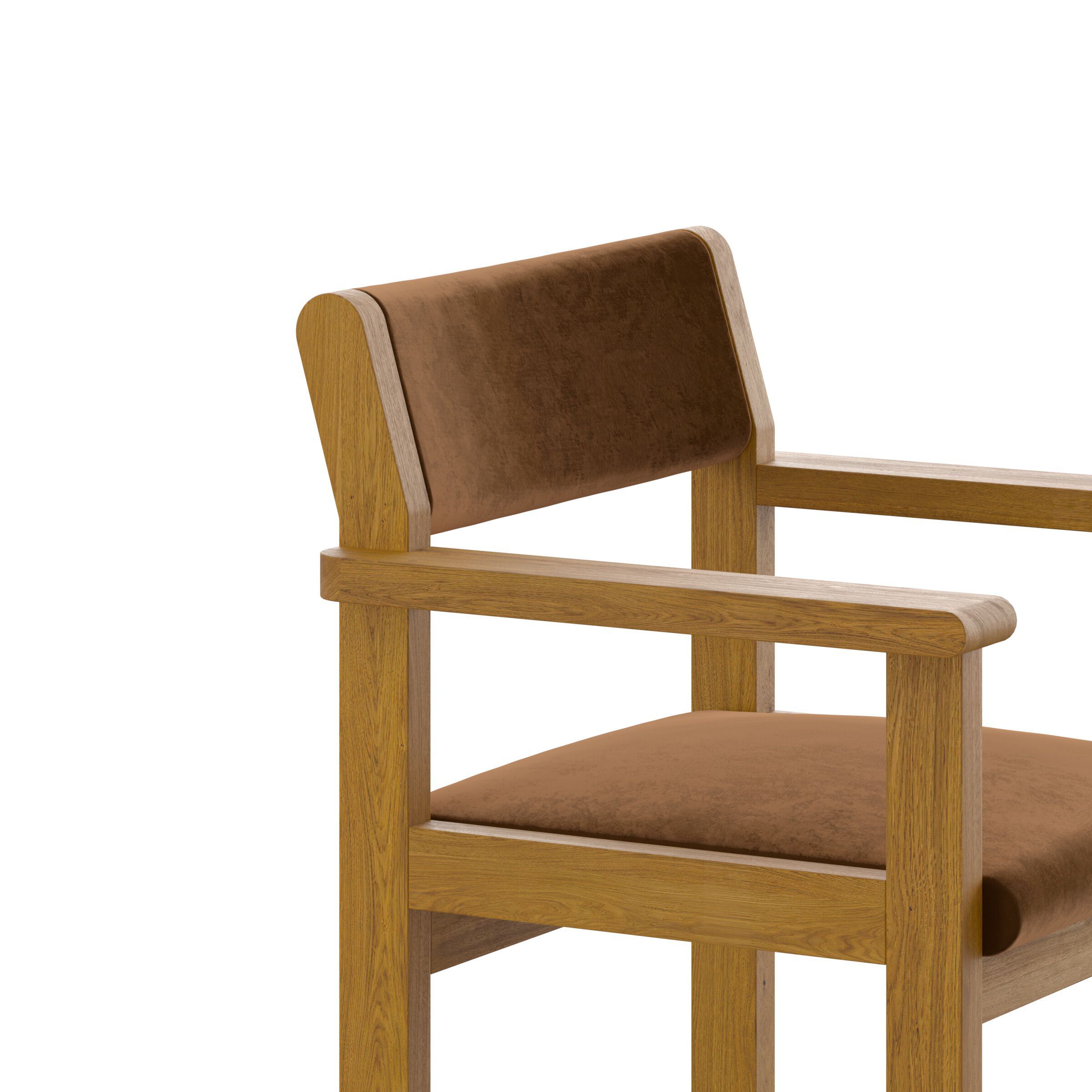 Мягкий стул из массива дерева с подлокотниками e15 ALDE ARCH-00041348 - Вид №6