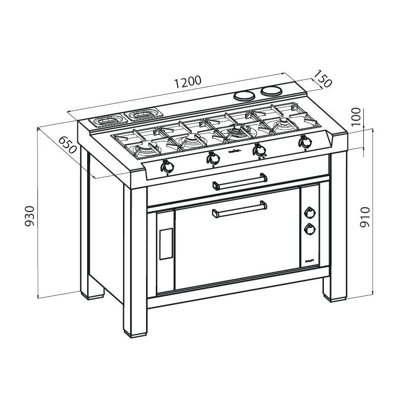 7154000 Отдельностоящая плита - 7154000 Fosterspa  - Вид №1