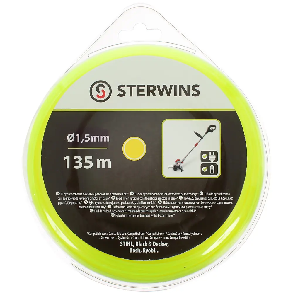 Леска для триммера Sterwins ø1.5 мм 135 м круглая STLM-2169581 - Вид №1