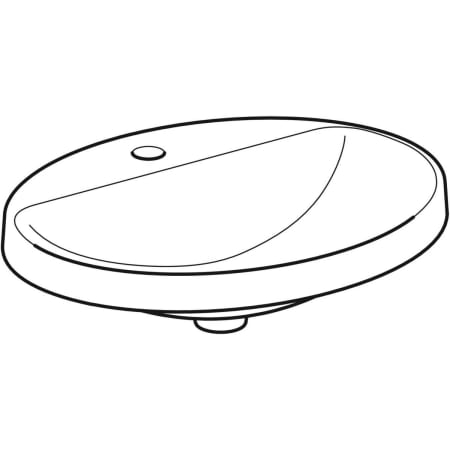500.712.01.2 Встраиваемая раковина Geberit VariForm овальной формы, с полкой для отверстия под смеситель Geberit  - Вид №14