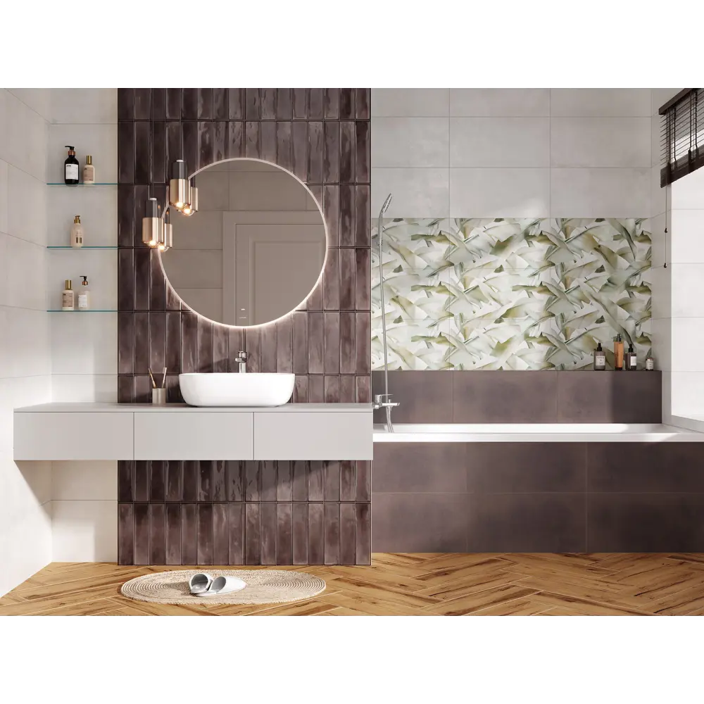 Настенная плитка KREAFORTA Cascada 29.8x59.8 1.425м цвет матовая коричневый STLM-2101489 - Вид №3