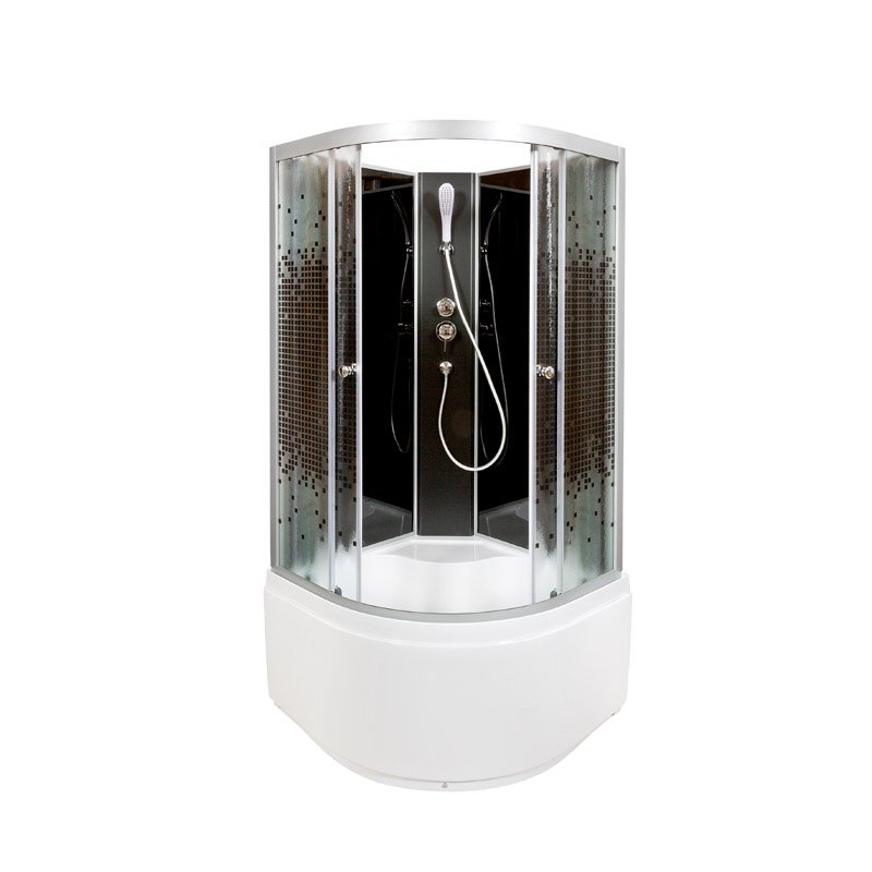 BМ4510 с гидромассажем BLACK Душевая кабина DETO Серия ВМ L 810 N без крыши BLACK - Вид №21