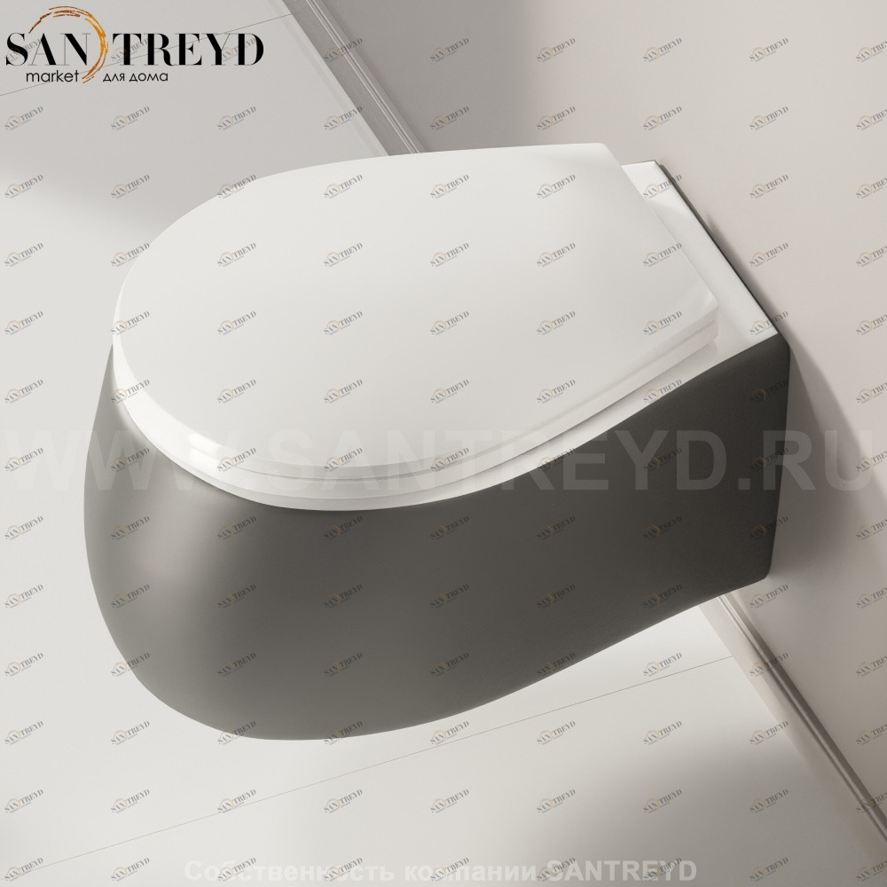 ACER20897WZG Подвесной унитаз настенный Графитовый Agape Pear Италия