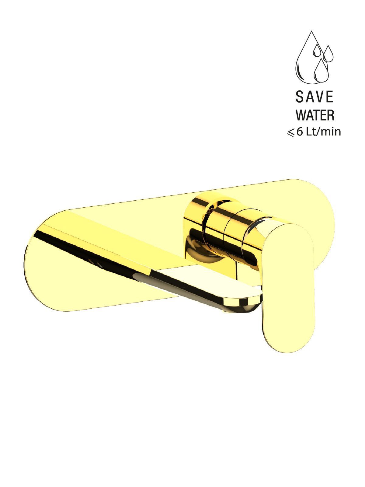 Настенный смеситель для раковины с пластиной без слива Rubinetterie Frattini Lea ARCH-00115506 - Вид №2