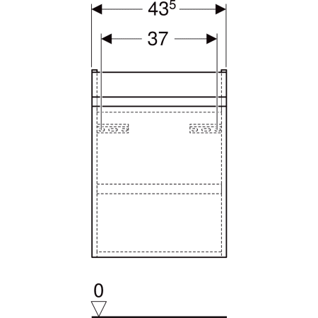 501.903.JK.1 Шкафчик для раковины Geberit Renova Plan, с одной дверью Geberit  - Вид №16
