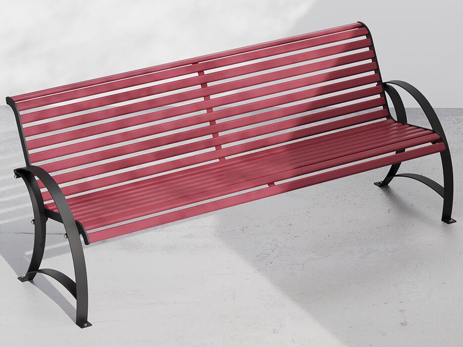 Металлическая скамья с подлокотниками DIMCAR ARTEMIDE ARCH-00013509 - Вид №1