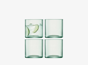 Набор для коктейлей из дутого и переработанного стекла - 350 мл