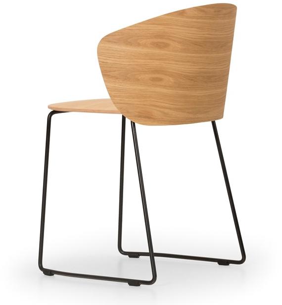 True Design Штабелируемое кресло-санки из стали и дерева Not wood Nt 1005 - Вид №3