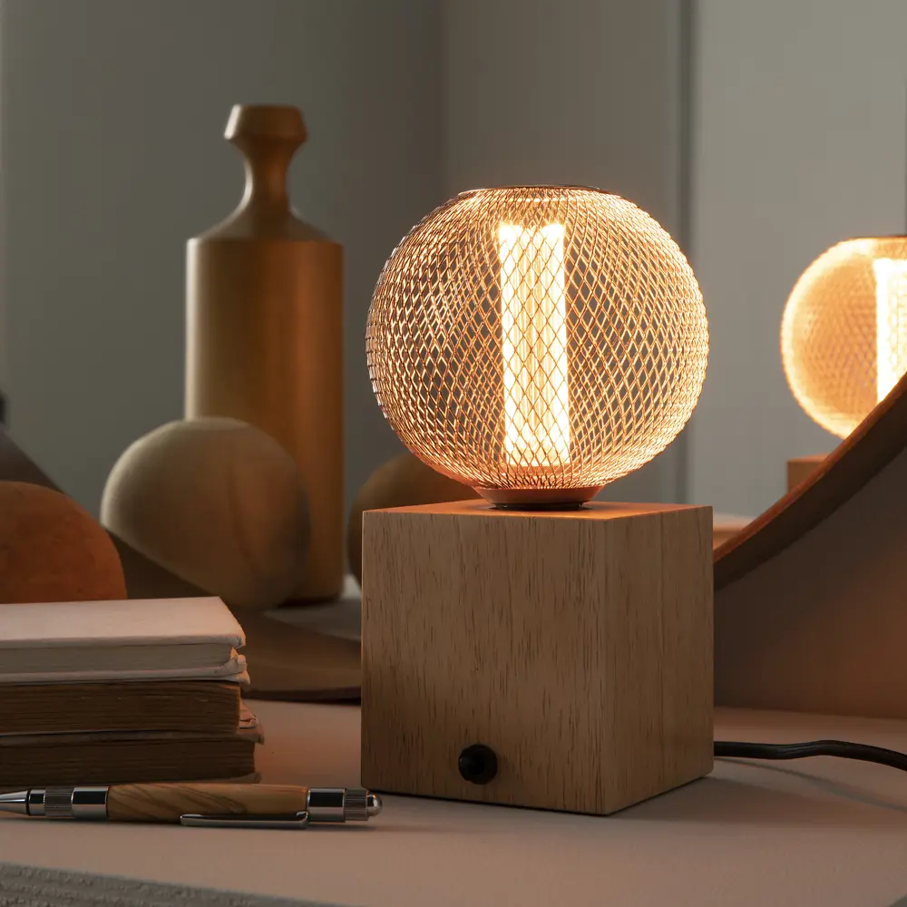 Настольная лампа KREAFORTA Bokon цвет дуб натуральный STLM-2200555 - Вид №8