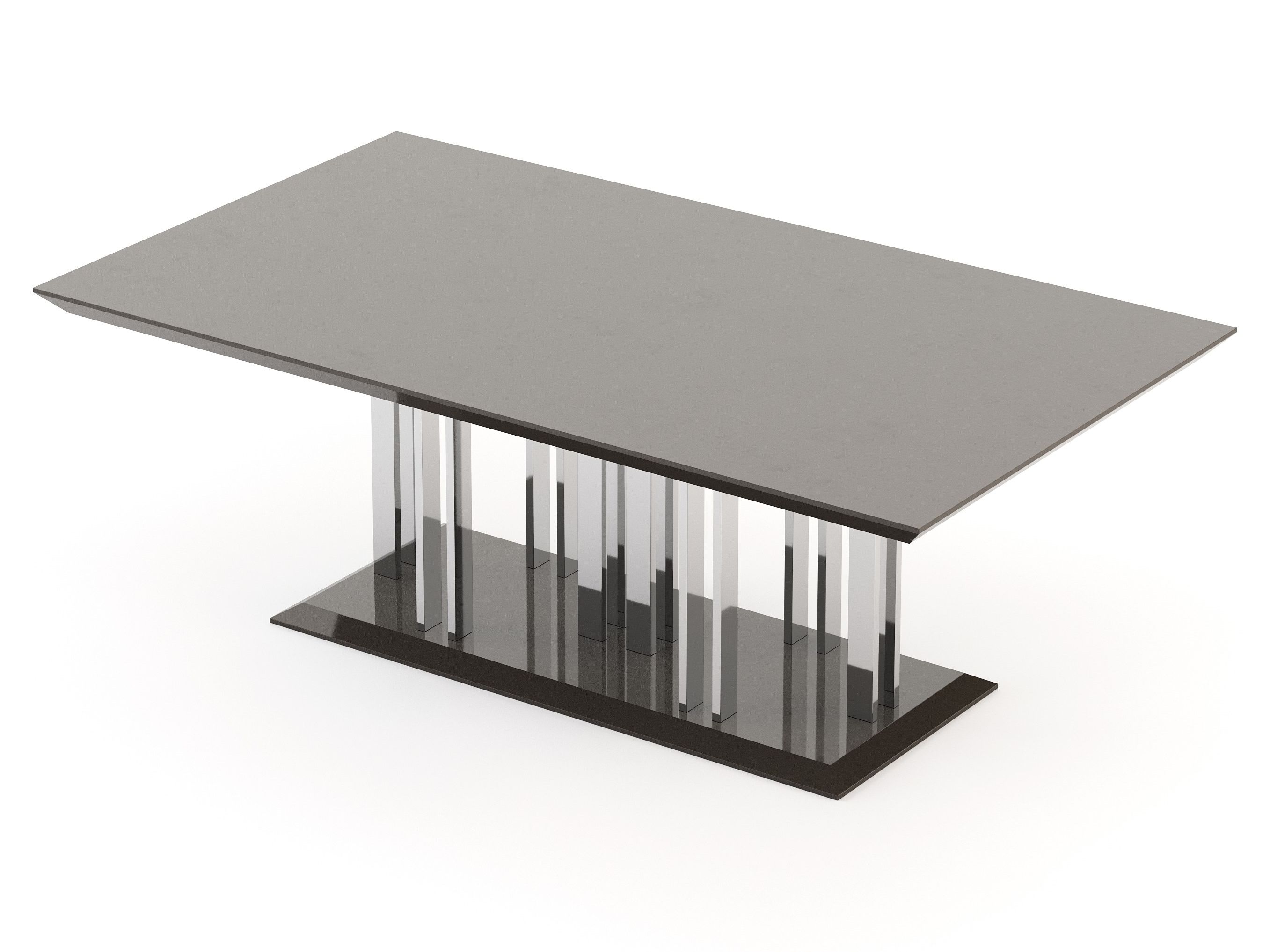 Обеденный стол из нержавеющей стали и дерева Stylish Club ARCH-00018825 - Вид №1