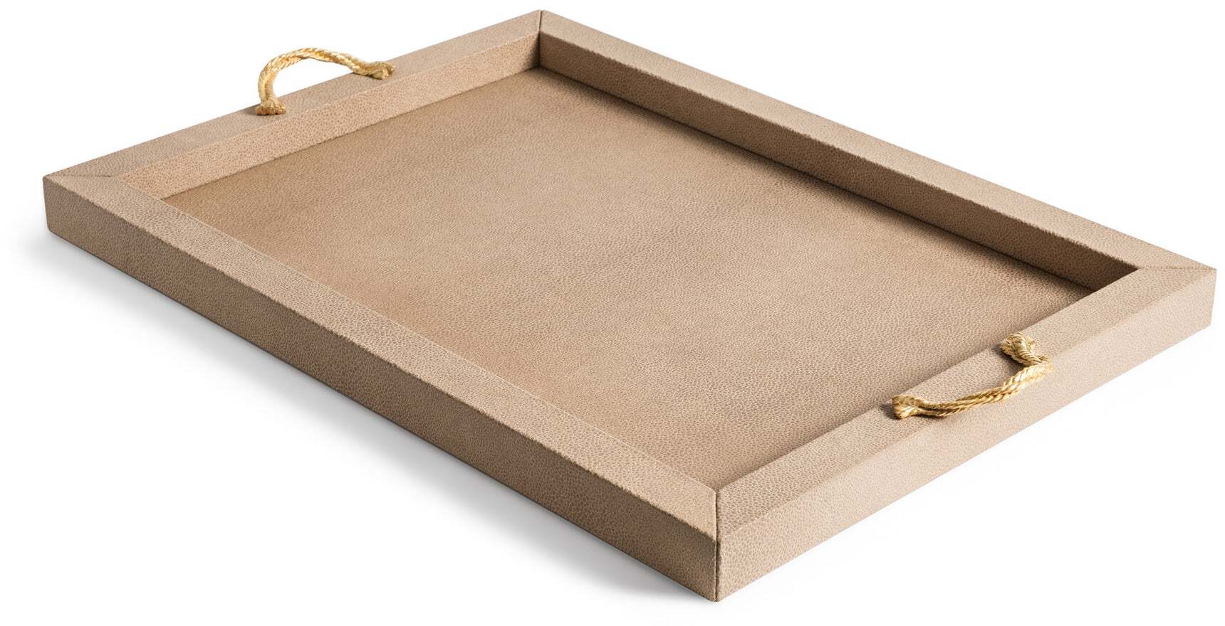 Талия Поднос - 40,5X40,5 см / металл-финиш_хром / ари-кожа_крем