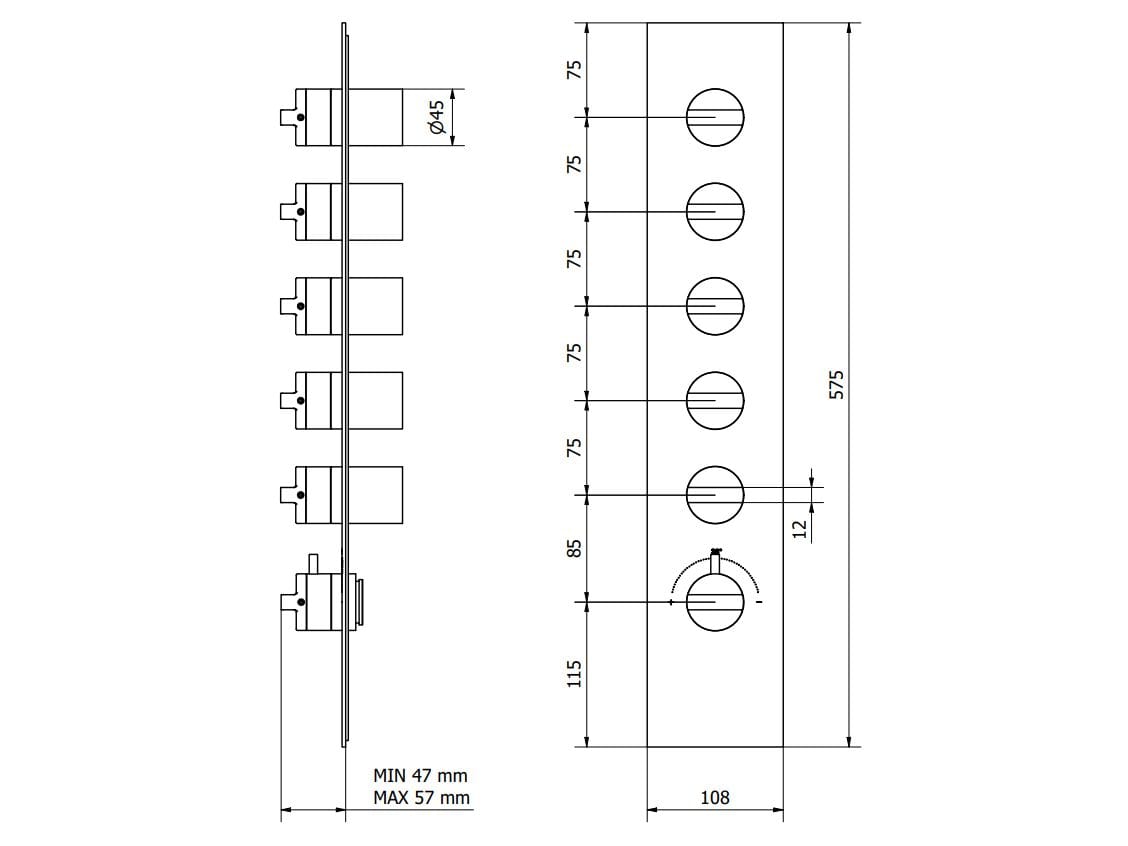 Термостатический смеситель для душа IB Aqua ARCH-00073127 - Вид №8