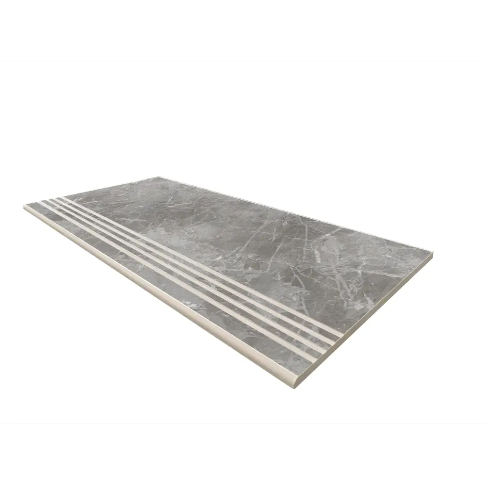 Grasaro Softmarble: Керамогранитная ступень серого цвета 29,4×60 см 89368021 STLM-0948522 - Вид №1