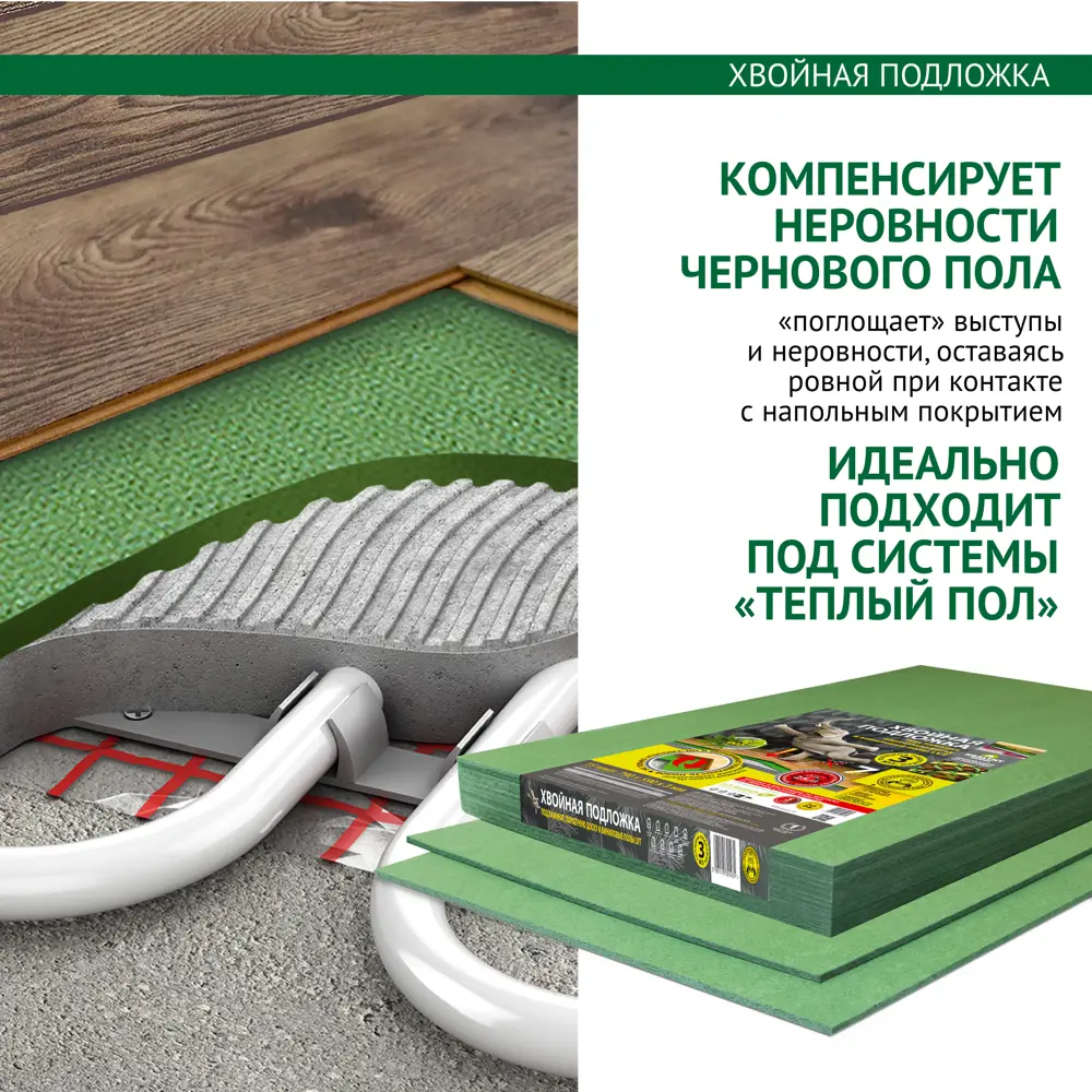 Подложка хвойная Steico 3 мм 7 м² STLM-2197148 - Вид №4