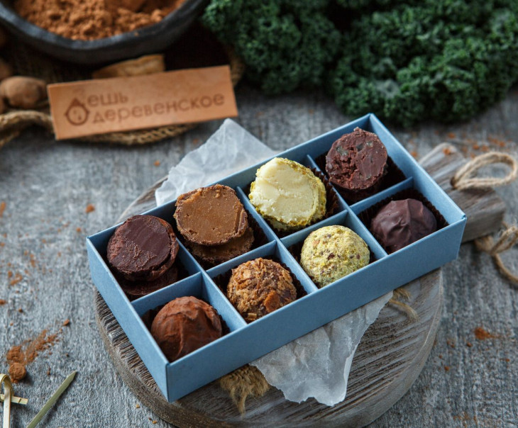 5552 Конфеты шоколадные трюфель "Сырное ассорти" Вкусляндия  - Вид №1