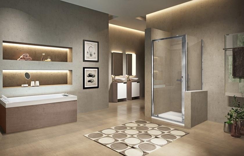 NOVELLINI Профиль душевой кабины угловой с распашной дверцей Lunes 2.0 sun-id-1439748 - Вид №4