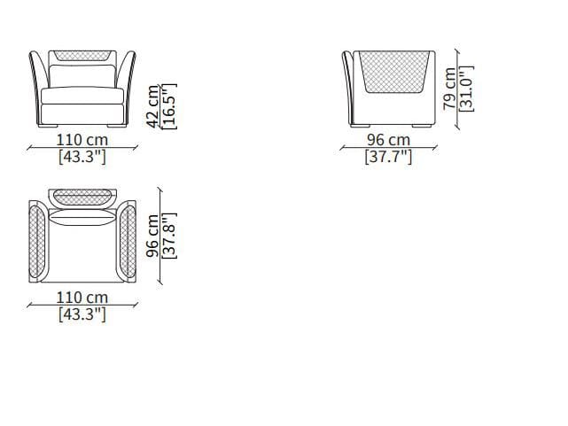 Кожаное кресло Vittoria Frigerio Clivio ARCH-00082030 - Вид №3
