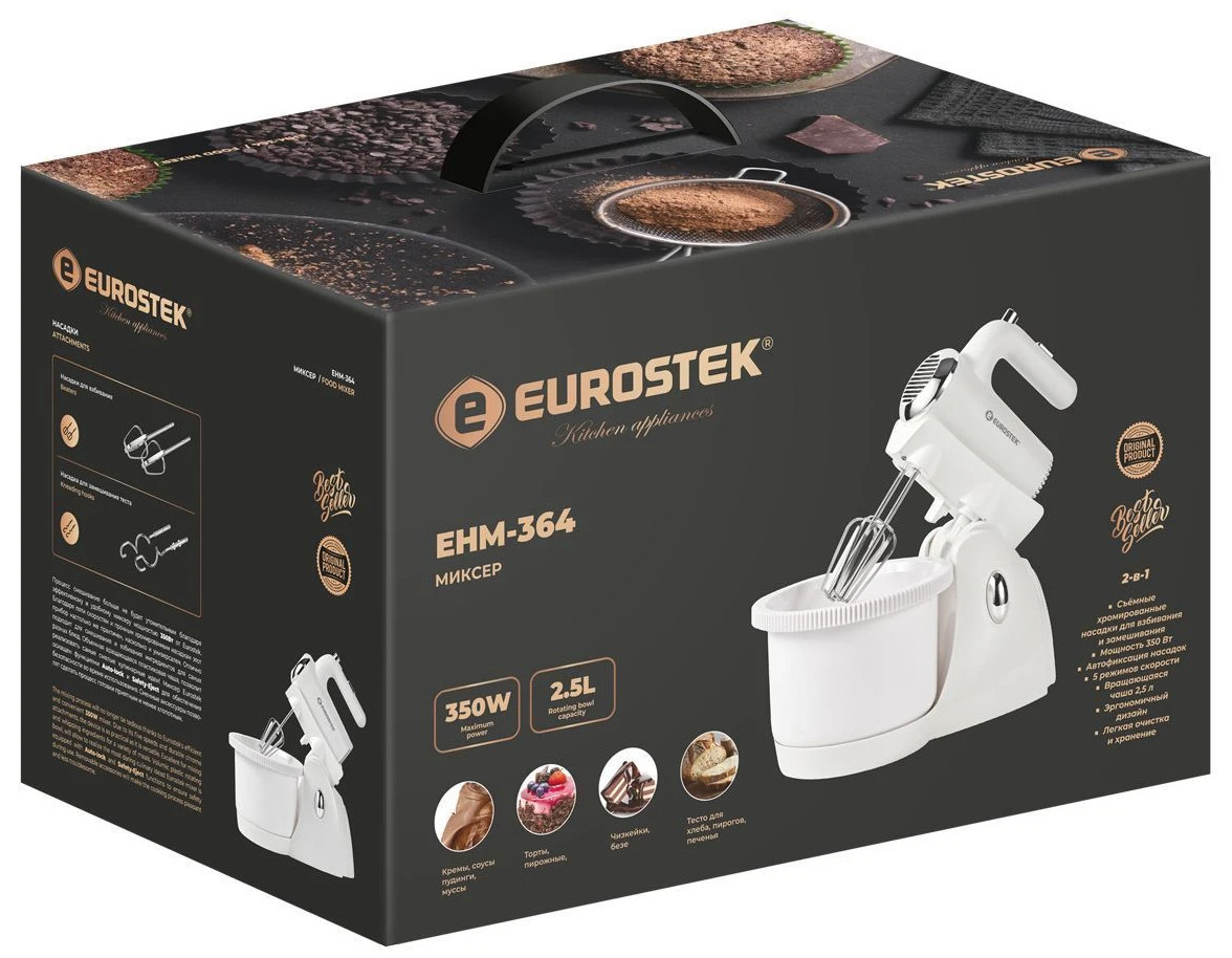 9055822 Миксер Eurostek EHM-364 белый STDN-0148341 - Вид №1