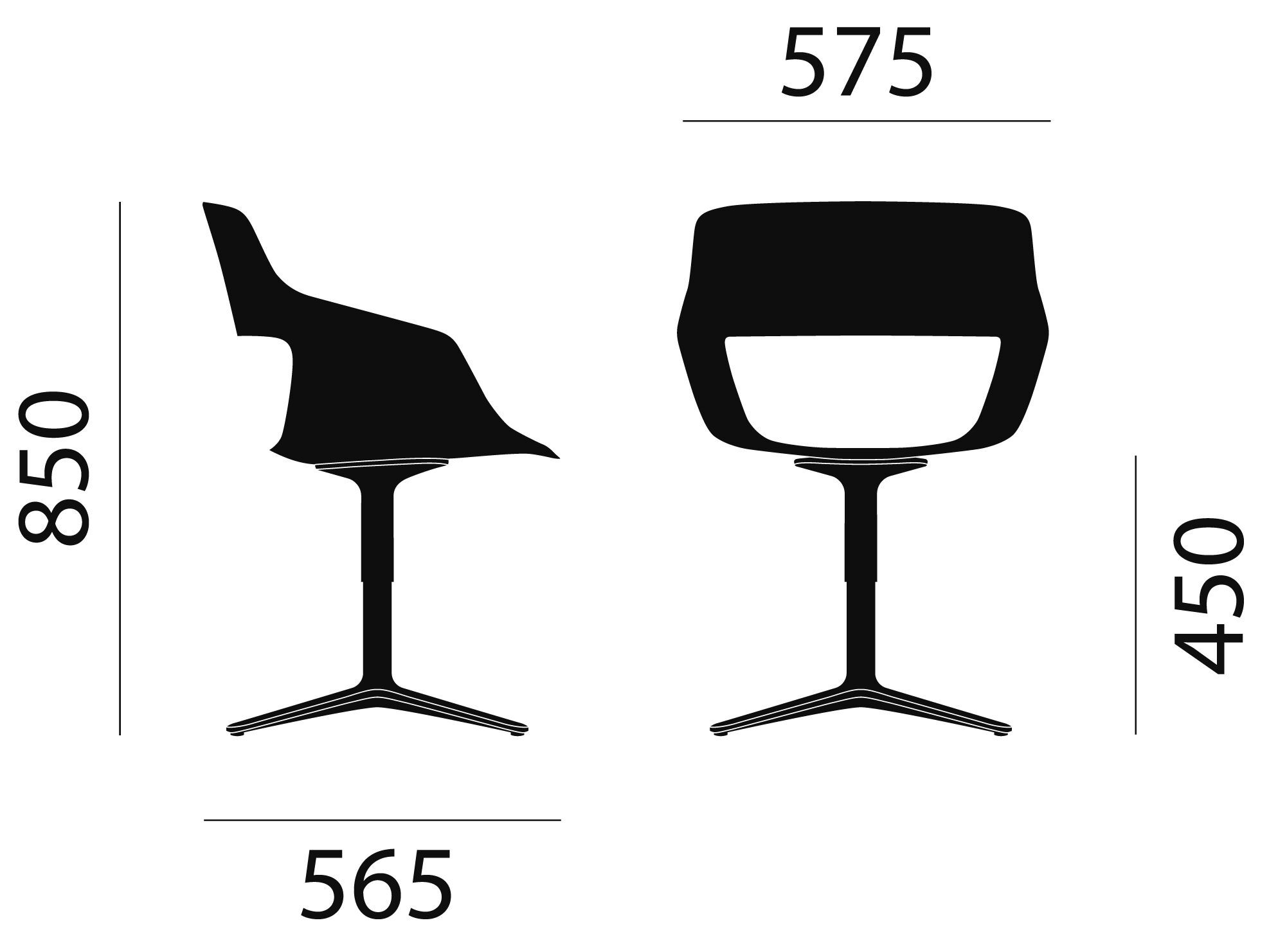 Вращающееся кресло из полипропилена с подлокотниками Brunner scoop ARCH-00083719 - Вид №2