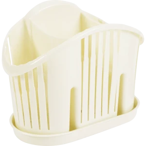 Сушилка для столовых приборов MIO, 19,5х17х17,5 см, полипропилен, цвет молочный