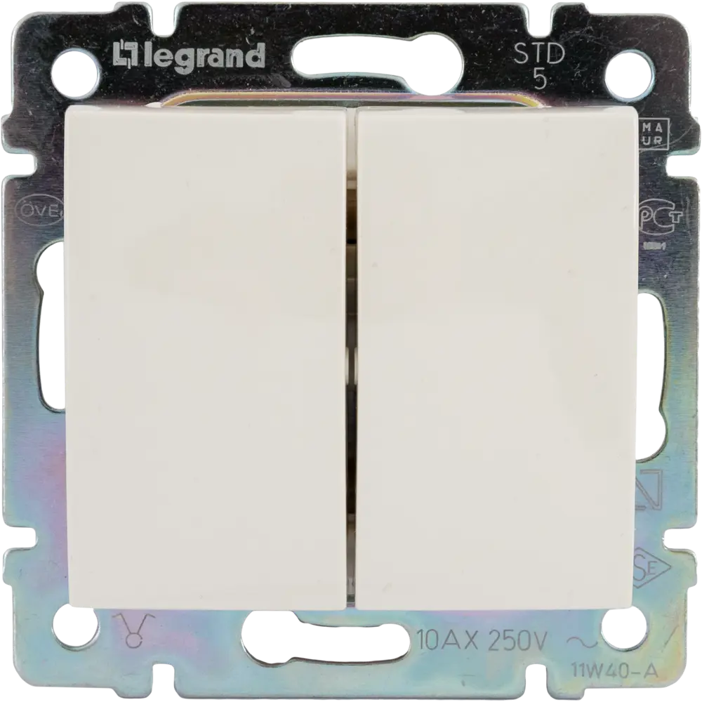 Выключатель Legrand Valena 2 клавиши цвет слоновая кость STLM-2076998