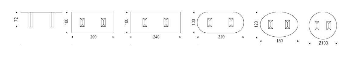 Прямоугольный Хрустальный стол Cattelan italia Камертон ARCH-00138250 - Вид №2