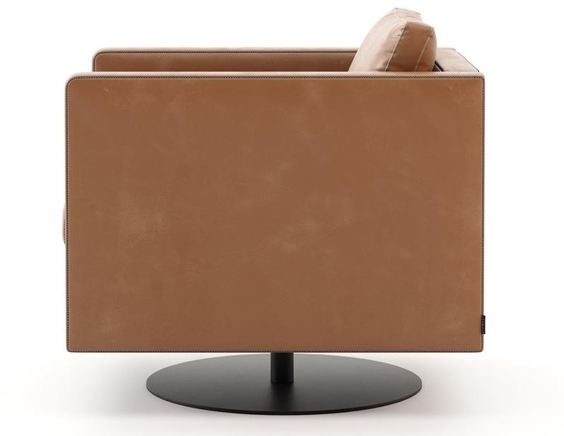 Laskasas Поворотное кожаное кресло с подлокотниками sun-id-1445834 - Вид №1