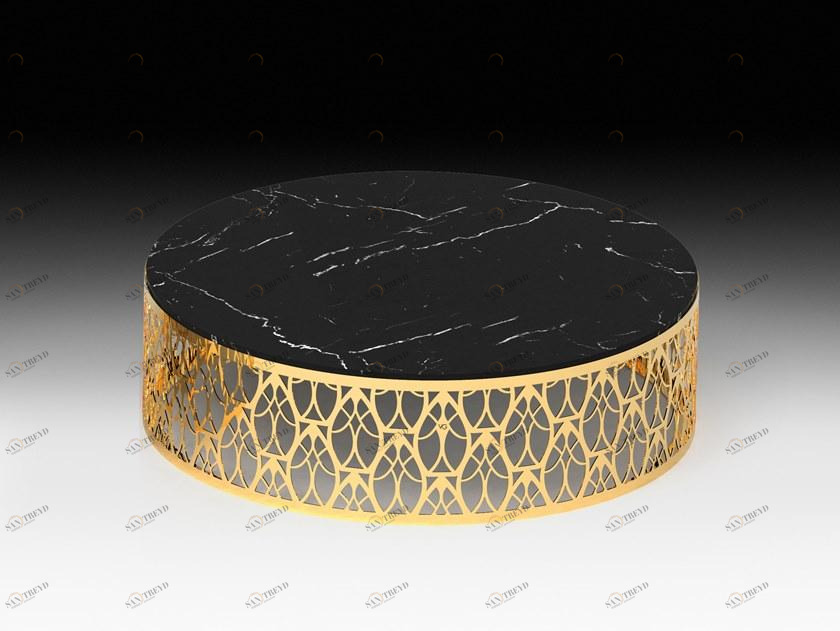 VGnewtrend Низкий круглый мраморный журнальный столик sun-id-1416808