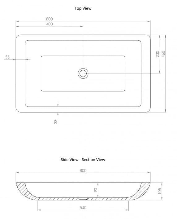 Прямоугольная столешница из смолы LUSSO квадратный ARCH-00045406 - Вид №4