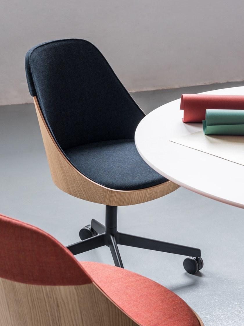 ENEA Офисное кресло из дуба с 4-мя спицами на колесиках Kaiak sun-id-1491078 - Вид №2