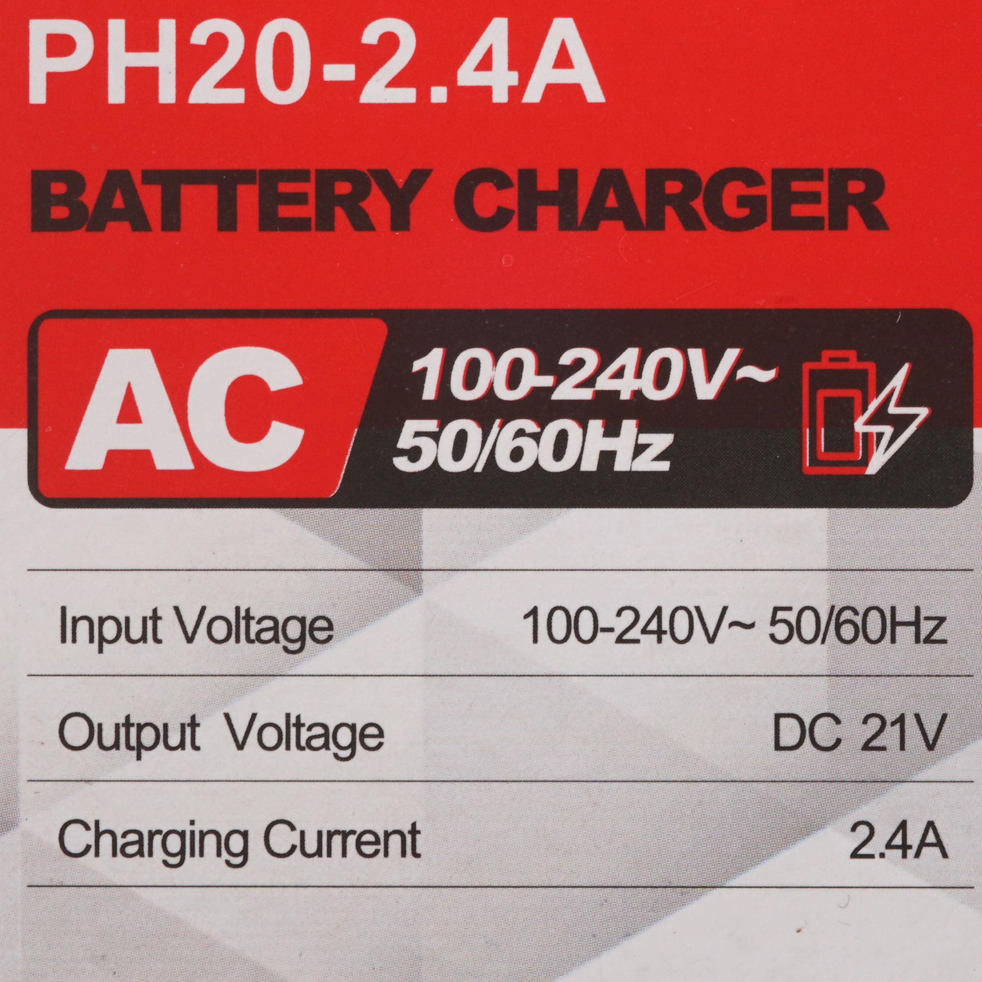 Зарядное устройство P.I.T. PH20-2.4A OnePower 20V 9923194 PIT STDN-0029721 - Вид №4