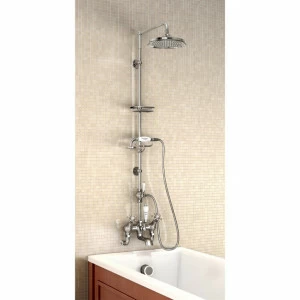 Душевая стойка со смесителем "под наклоном", верхняя лейка 9' [H365-BI] Birkenhead Burlington T9-QT, T3, V11-1, V17/ARCV17 CHR, V22/ARCV22 CHR, V23/ARCV23 CHR, V24, V31/ARCV31 CHR, T17-2