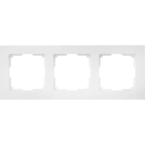 Рамка для розеток и выключателей Werkel Flock 3 поста, цвет белый