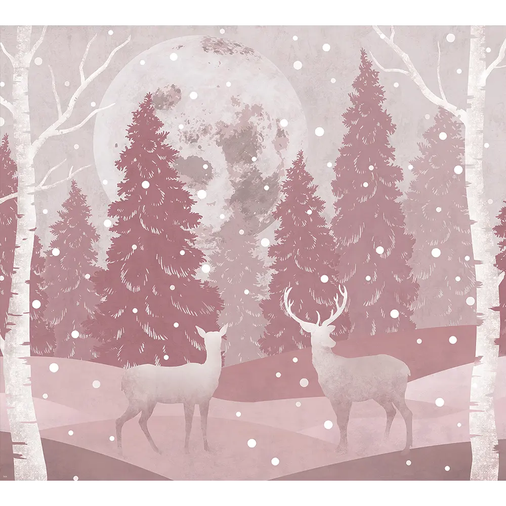 Фотообои Падал снег флизелиновые 300x270 см L13-816 FBRUSH 3D FLIZART STLM-2194696