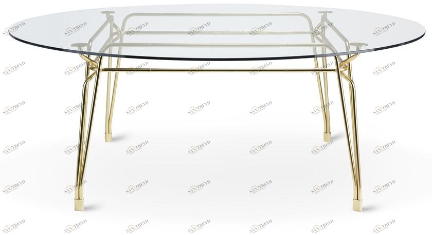 GHIDINI1961 Круглый обеденный стол из стекла Botany sun-id-1360585